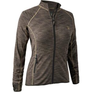 Gilet Polaire Lady Insulated Fleece Brown Melange 38 Femme Deerhunter