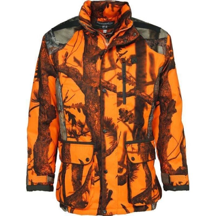 Veste De Traque Percussion Stronger Evo Orange - Veste Chasse Imperméable Et Respirante